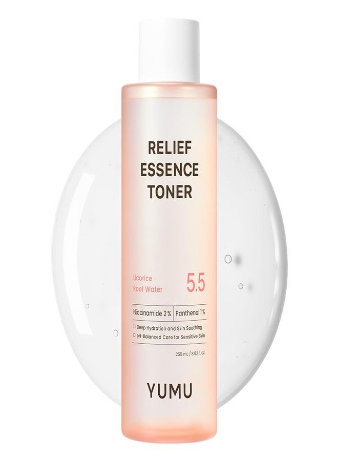 يومو تونر YUMU Licorice Relief Essence للبشرة الحساسة، يحتوي على النياسيناميد والبانثينول، خالٍ من العطور، مهدئ ومرطب (255 مل / 8.62 أونصة سائلة). - Image 1